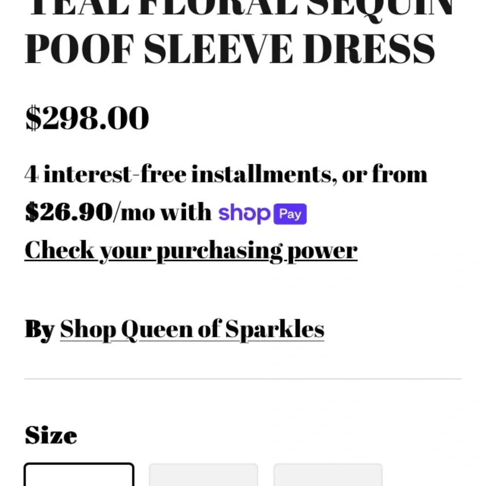 NWB Queen Of Sparkles Green/Teal Poof Sleeve Dress XS perfect for St Patrick’s! - Picture 7 of 16
